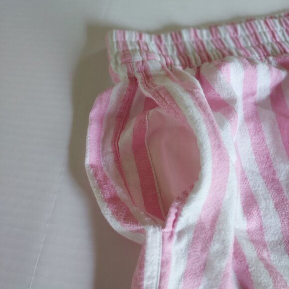 Old Navy Linen Blend Pink Striped Shorts Size XXL - Picture 3 of 14